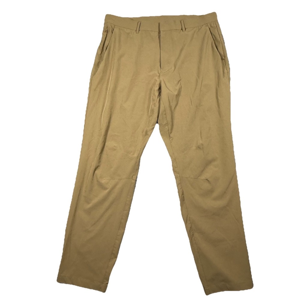 Fabletics Men's The Only Pants Performance Golf Snap Stash Pocket Size 35x32
